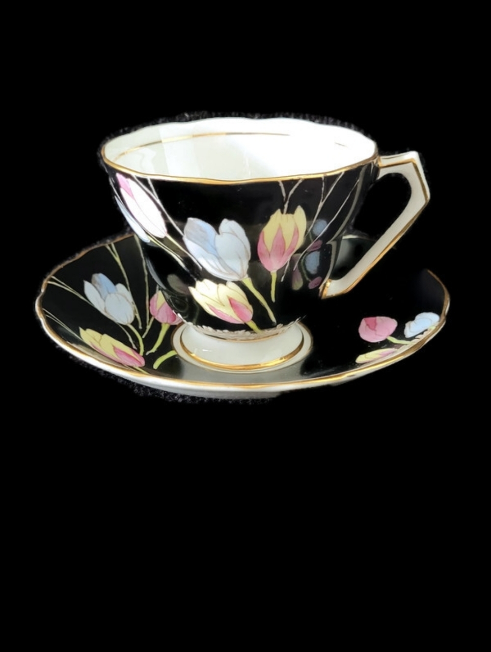 Teacup & Saucer Radford's Bone China Fenton Tulip Pattern, Made in England